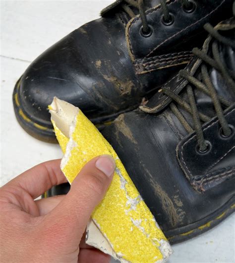 repair hole in leather boot.